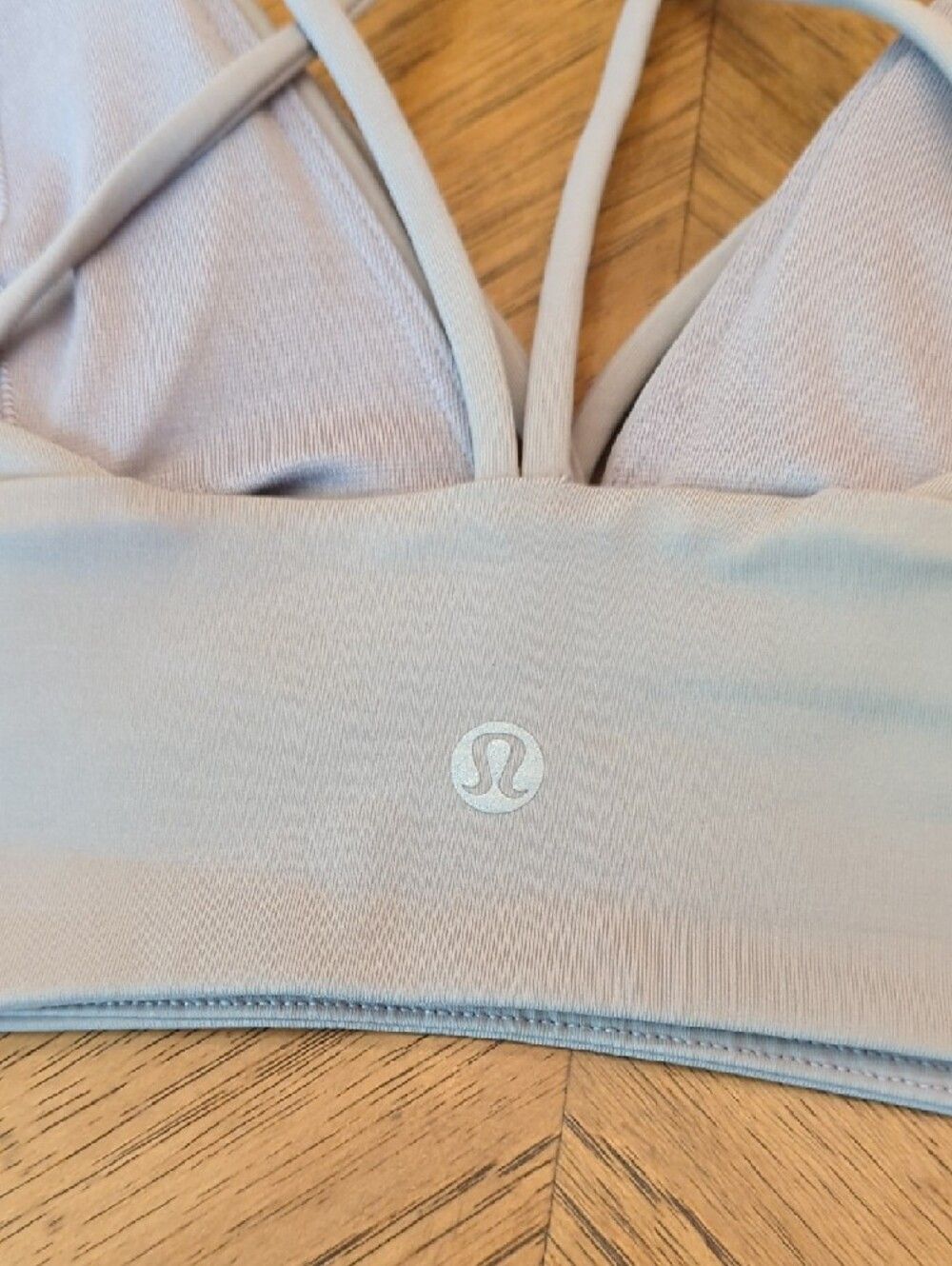 lululemon Size 8 Pushing Limits bralette Purple Gray Crisscross Sports Bra - Picture 3 of 6